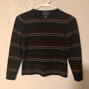 ✨Striped Crop Top Charter Club 3/4 sleeve